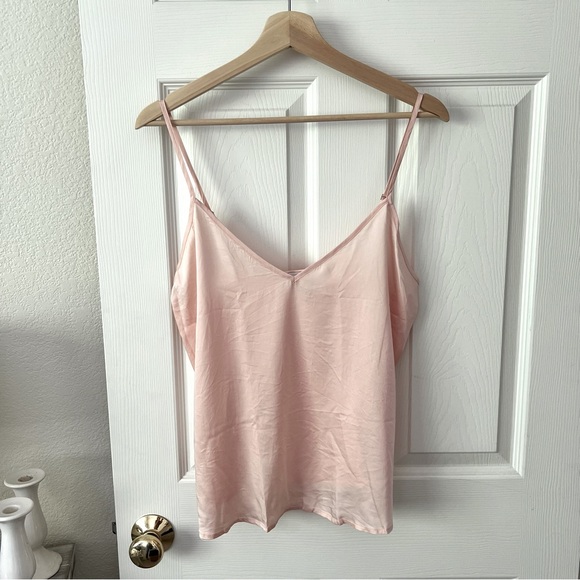 Ettitude Sateen Cami Cloud Pink Clean Bamboo Sleep Shirt Loungewear Size Medium - Picture 4 of 14